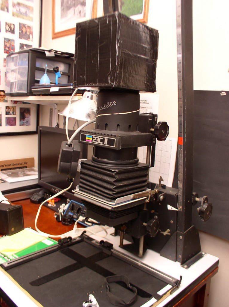 Mounted up on the enlarger.